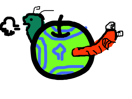 죽은사과 : 벌래먹은사과 스케치판 ,sketchpan