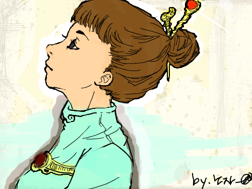 그냥... 기다려... : 기다리는 한 여자..... 스케치판 ,sketchpan