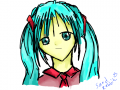 Miku Hatsune : Miku Hatsune. Sorry her skin is green. 스케치판 ,sketchpan