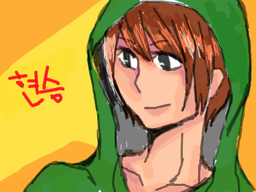 현승오빠생각하면서..; : 현승오빠 생각하면서 그린건데 음 ㅋ ? 스케치판 ,sketchpan