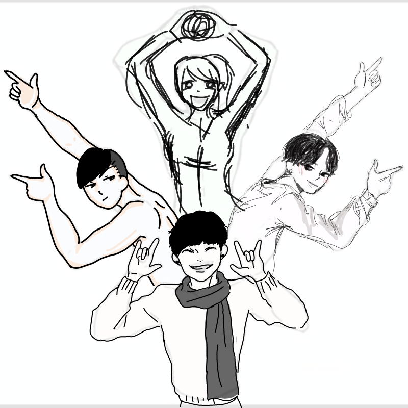5:5 가르.. : 5:5 가르마 스케치판 ,sketchpan