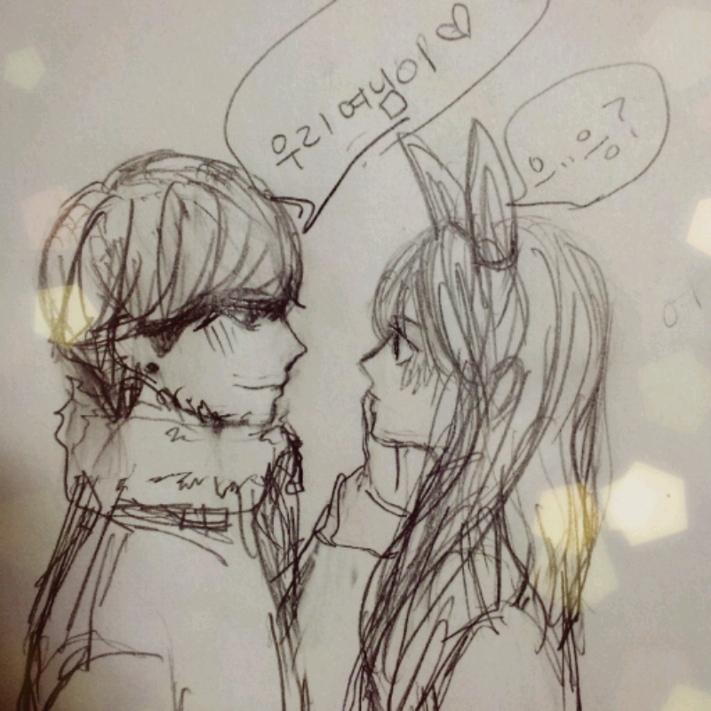 저랑커플이.. : 저랑커플이네요 ㅋㅋ ㅋ ㅋ ㅋ ㅋ 여님님 ㅋㅋㅋ 스케치판 ,sketchpan