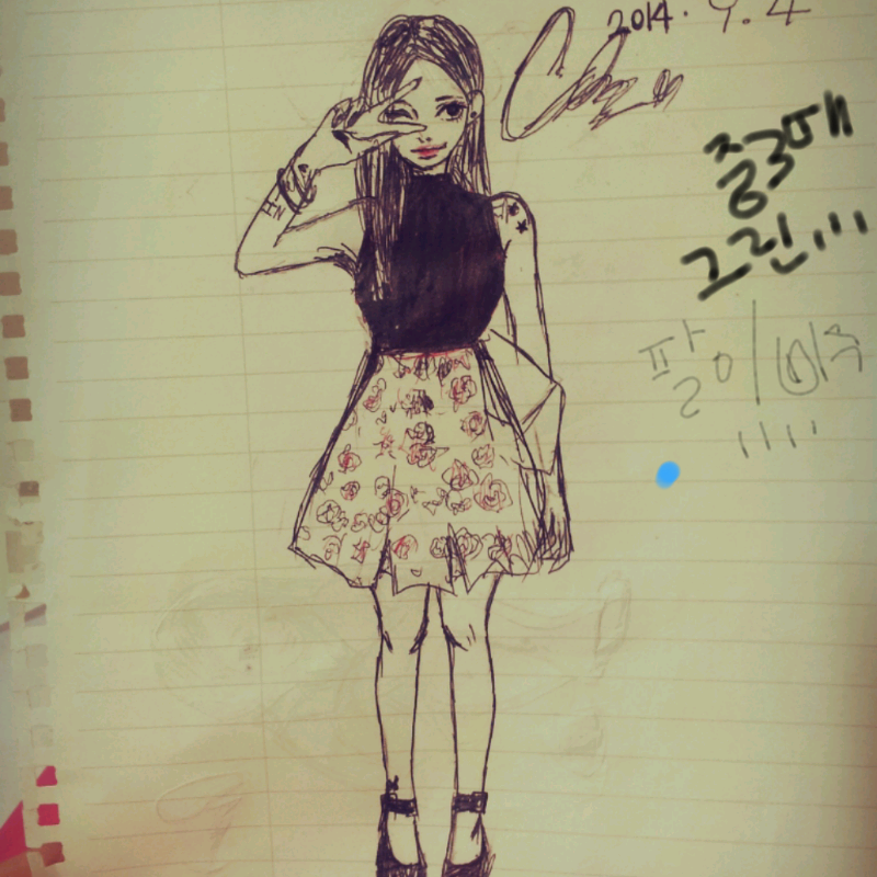 중 3때그린.. : 중 3때그린 그림 스케치판 ,sketchpan