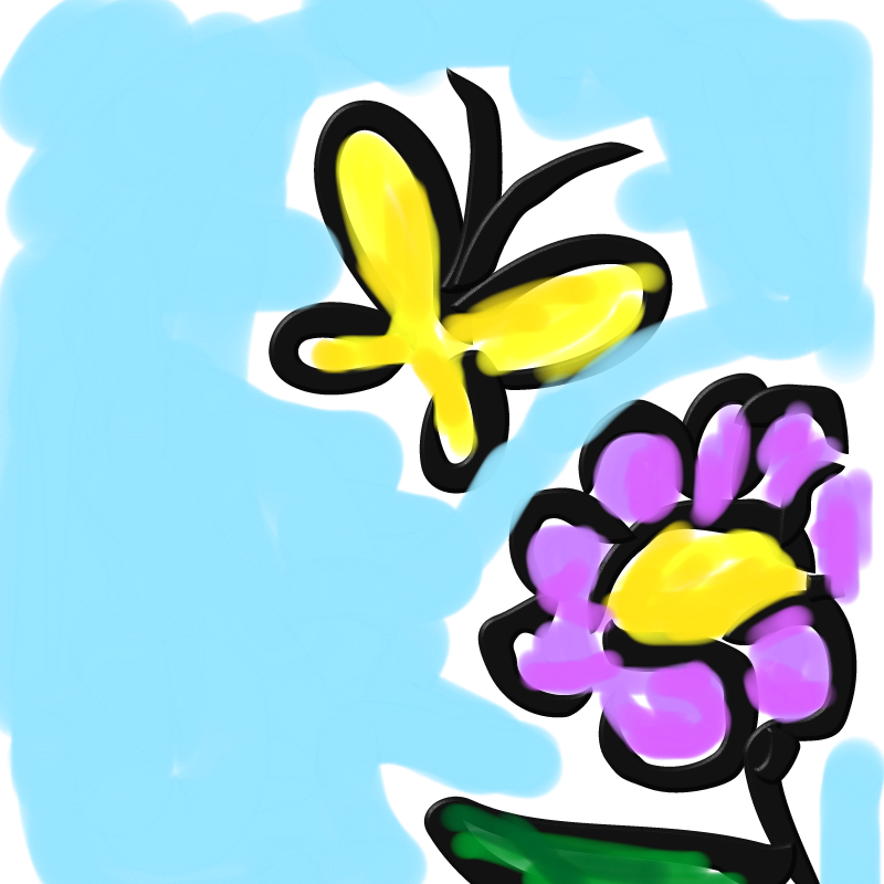 꽃이랑나.. : 꽃이랑나비 스케치판 ,sketchpan