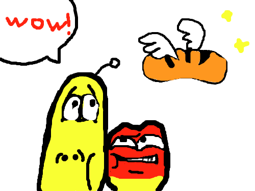 라바와 해에에엠~~~ : 라바들이 햄이 먹고싶은 장면 스케치판 ,sketchpan