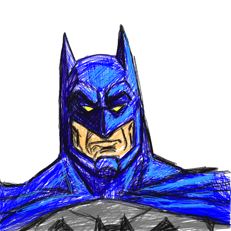 Drawing Ba.. : Drawing Batman in the bus... 스케치판 ,sketchpan