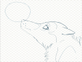 Wolf linea.. : Wolf lineart 스케치판 ,sketchpan