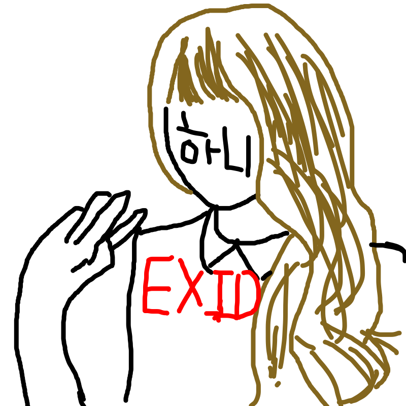 EXID 하니 : EXID 하니 스케치판 ,sketchpan