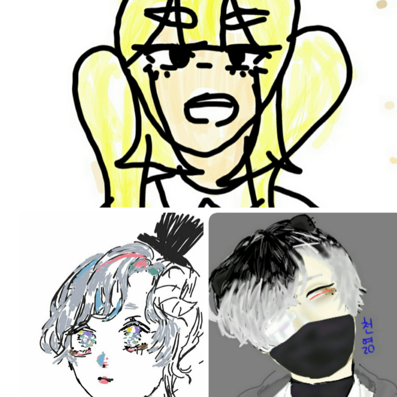 스판 초보.. : 스판 초보때(6학년) 그림이랑 최근 그림덜.. 스케치판 ,sketchpan