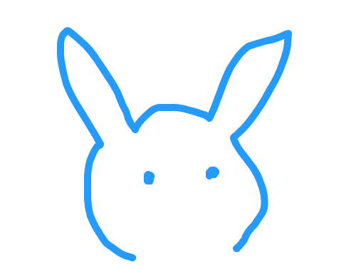 눈 깜빡이는 토끼 : 눈을 깜빡이는 토끼 스케치판 ,sketchpan