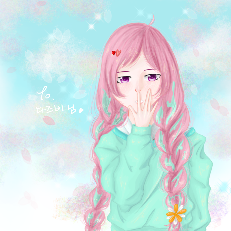 리퀘 신청 .. : 리퀘 신청 감사헙니다!!! 그리고 캐릭터 넘넘너무 이쁨니다♡♡♡ 그리고 투톤 머리는 잘 표현을 못해서 이상하지만 마음에 드셨으면 좋겠습니다!! 그리고 배경이 너무 화려하네요;; (죄송합니다.) 스케치판 ,sketchpan
