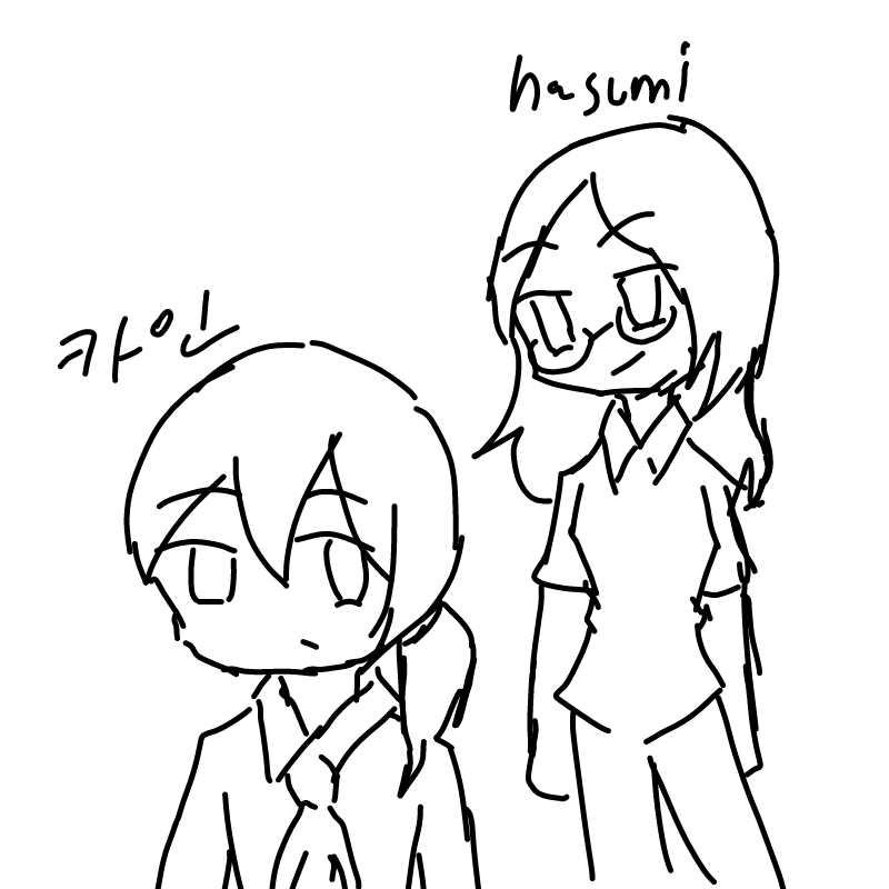 오너캐 두.. : 오너캐 두명 스케치판 ,sketchpan