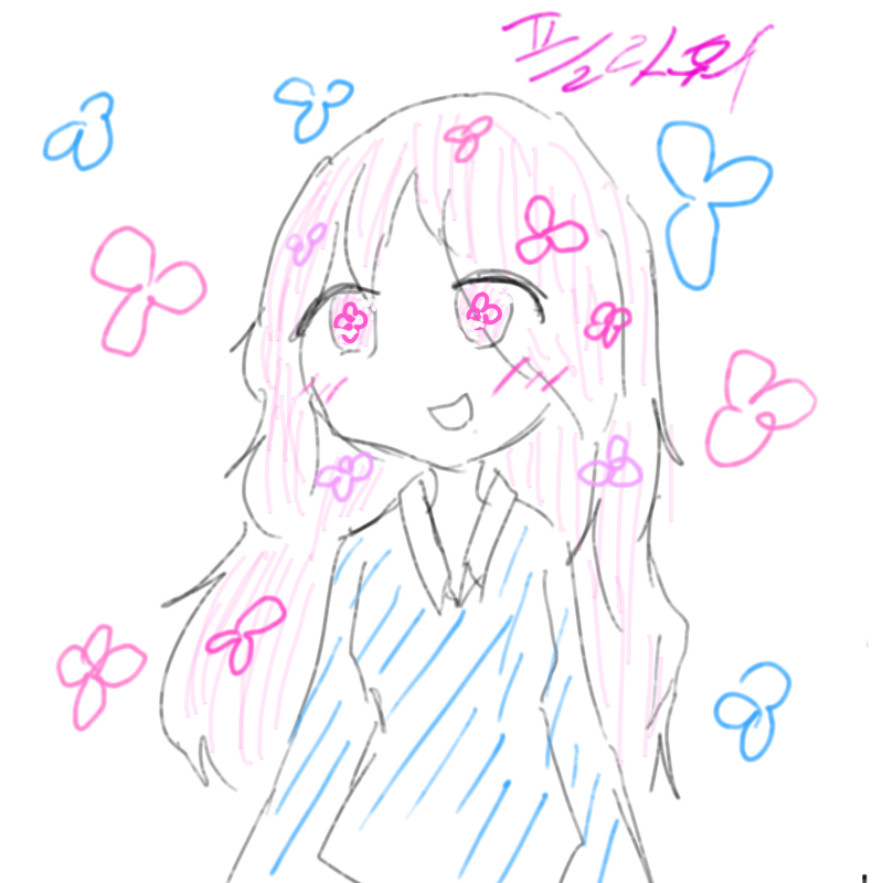 두번째 오.. : 두번째 오너캐 플라워 ♡ 스케치판 ,sketchpan