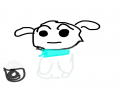 흰둥이가 .. : 흰둥이가 주인님의 밥을 먹을까?말까?모습 스케치판 ,sketchpan