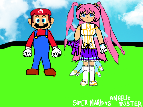 슈퍼마리오vs엔젤릭버스터(super mario vs angelic buster) 비교 : ㅋㅋ 마리오가 좋을까 엔젤릭버스터 가 좋을까 스케치판 ,sketchpan