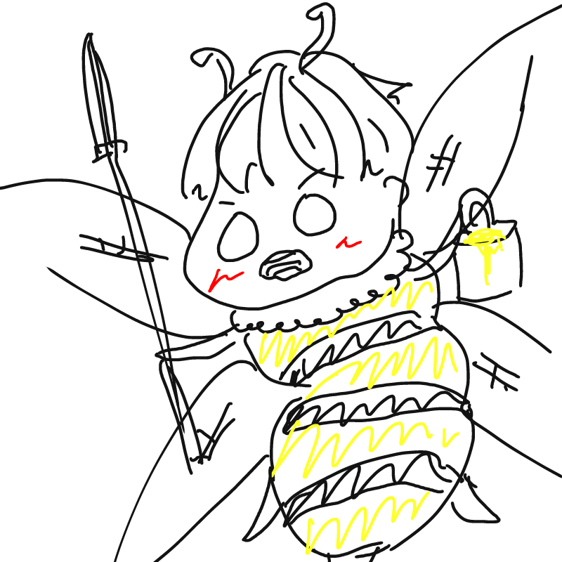 벌 : 벌 스케치판 ,sketchpan