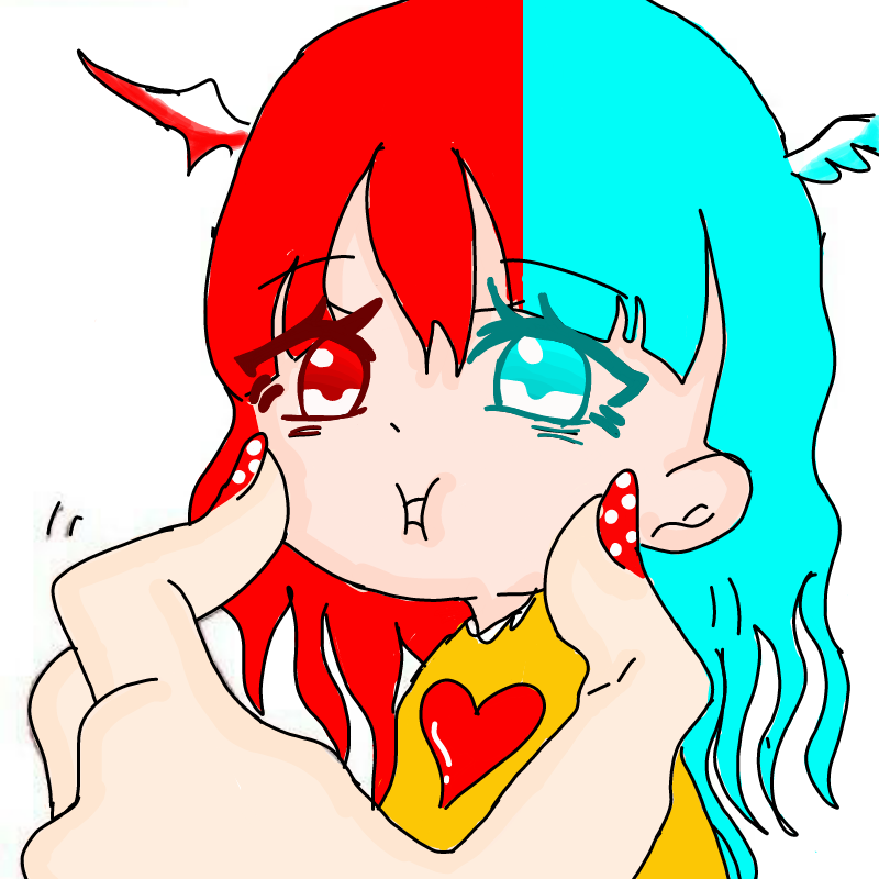자캐 머리.. : 자캐 머리색을 바꿨다 스케치판 ,sketchpan