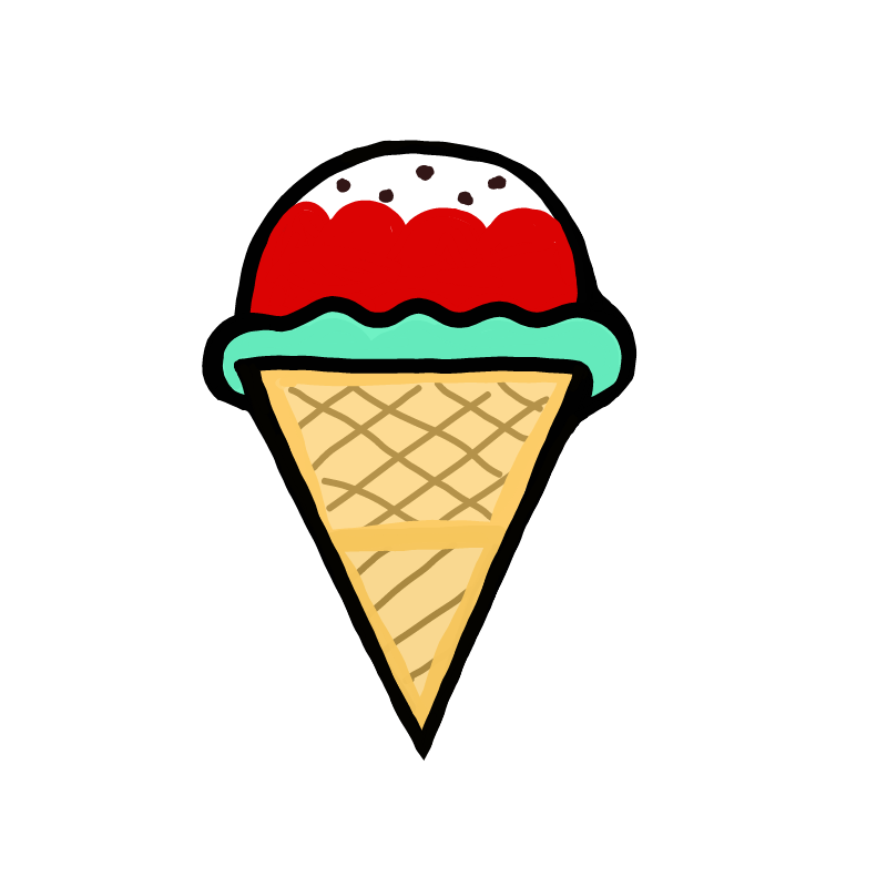 체리민트맛.. : 체리민트맛 아이스크림콘 스케치판 ,sketchpan