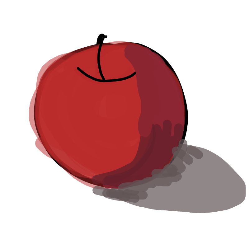 사과 그리.. : 사과 그리기 스케치판 ,sketchpan