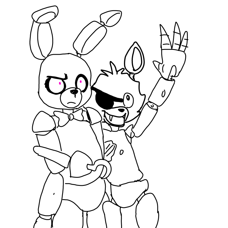 보니와폭시.. : 보니와폭시그리기 스케치판 ,sketchpan