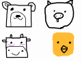 동물 : 여러가지동물 스케치판 ,sketchpan