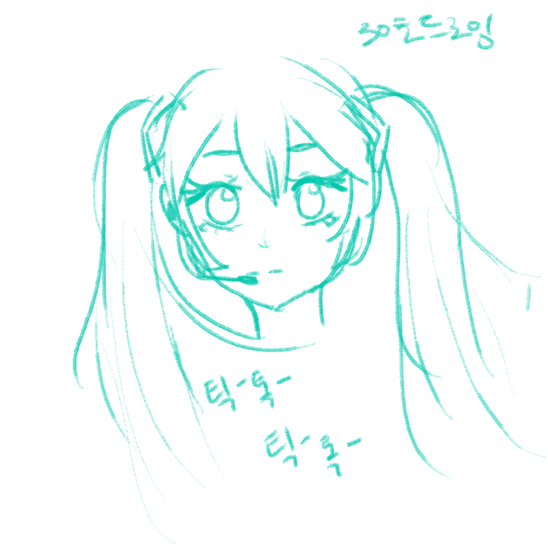 하츠네 미.. : 하츠네 미쿠 보컬로이드 30초 드로일
선 더럽ㄷ,...ㅏ.. 스케치판 ,sketchpan