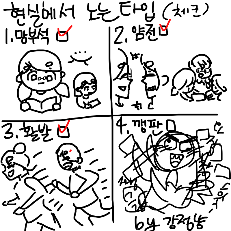 말로 장난.. : 말로 장난치면서 놀다가 장난이 커진다는.. 스케치판 ,sketchpan