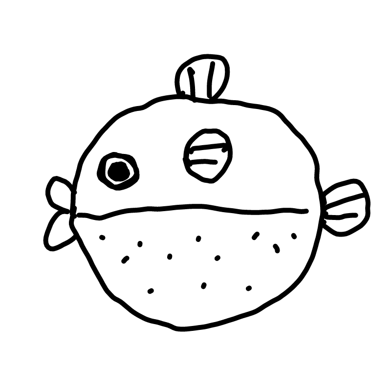 복어 : 복어 스케치판 ,sketchpan