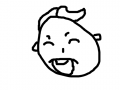 웃는 표정 : ㅏㅎ니ㅜ모습 스케치판 ,sketchpan