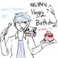급하게 그.. : 급하게 그려서 엉망이지만.. 생일축하해요! =D 스케치판 ,sketchpan