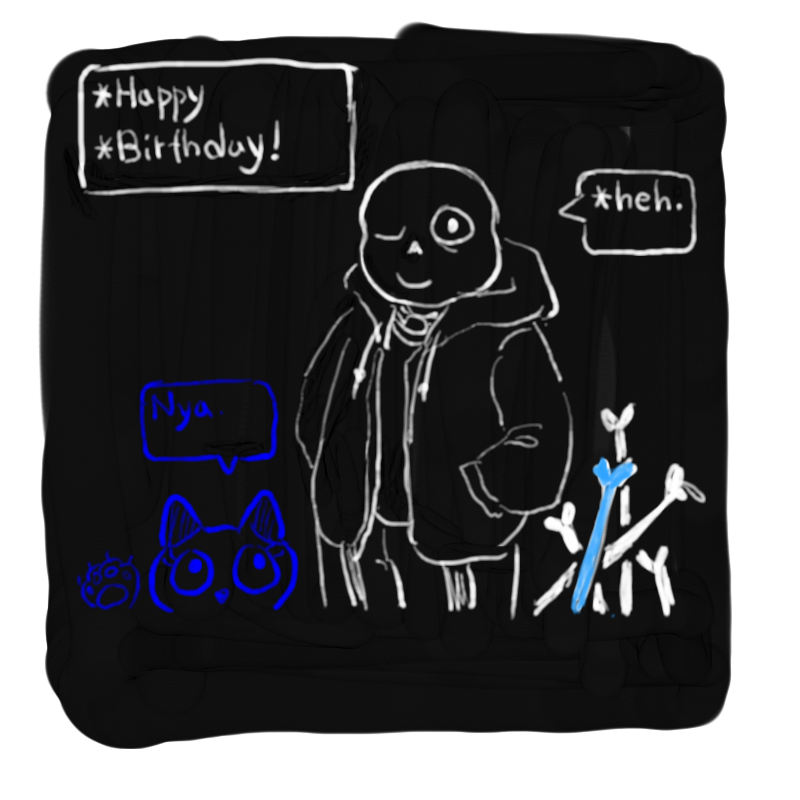 저렴한 축.. : 저렴한 축전입니다@@
블캣님 생축!
생각나는게 없어서 샨즈 그렸어용(...)
원하시는거 있음 말해주세요!
블캣님 생일 축하드려요 ; ) 스케치판 ,sketchpan