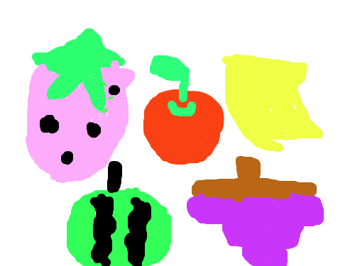 과일 : 맛있는 과일을 그렸어요 스케치판 ,sketchpan