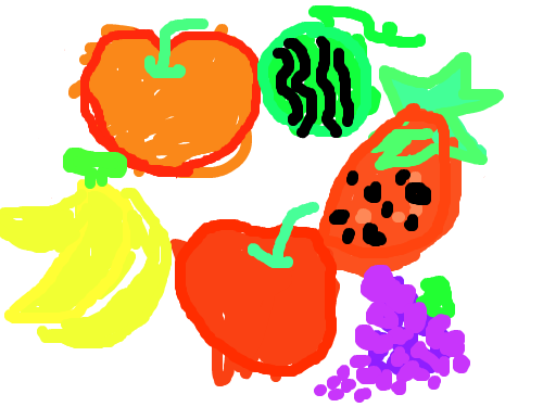 과일 : 과일은비타민이풍부하다 스케치판 ,sketchpan