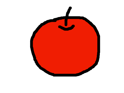 사과-선생님 : 사과입니다. 스케치판 ,sketchpan