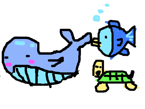 물고기-홍승민 : 물고기, 거북이 스케치판 ,sketchpan