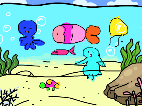 바다풍경-오재원 : 넘 예쁘다. 스케치판 ,sketchpan