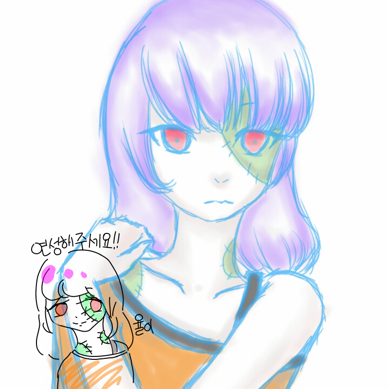 좀비가 되.. : 좀비가 되어 버림... 스케치판 ,sketchpan