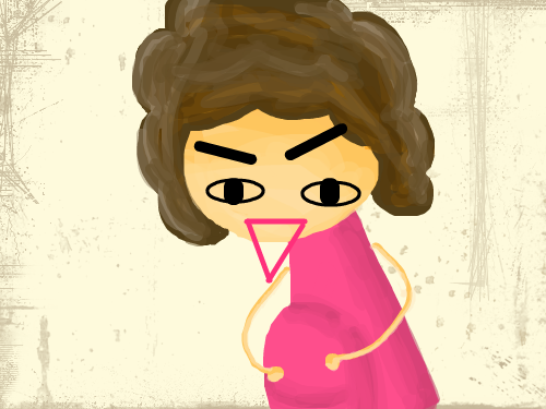 송충이 아줌마 : 아줌마의 동그란 고양이 눈썹을 표현해 내는 재미있는 그림(?)이다.... 스케치판 ,sketchpan