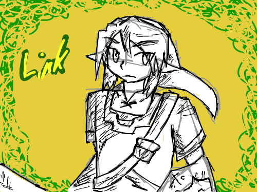 Link : I wanted to draw Link. C: 스케치판 ,sketchpan