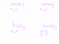 day of the week : this how i feel abour days of the week 스케치판 ,sketchpan