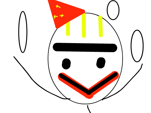 저글링 하는 삐에로 졸라맨 :   스케치판 ,sketchpan