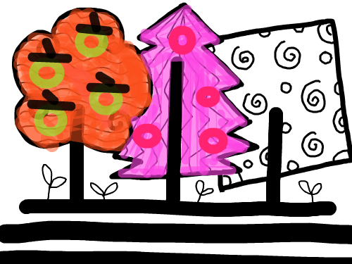 백지윤-1 : 나무그리기 스케치판 ,sketchpan