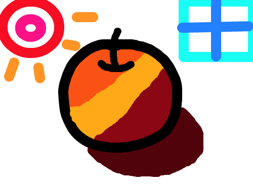 02-명암 : 사과의 명암 스케치판 ,sketchpan