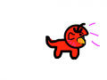 지산-사과같은 강아지 : 원으로 이용을 하여 사과를 그리고 강아지를 그렸습니다. 스케치판 ,sketchpan