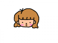 지산-여자아이 : 여자아이가 궁금한 모습이다. 스케치판 ,sketchpan