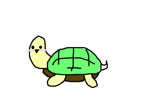 지산-귀여운 거북이 : 거북이가 기분이 좋은 것 스케치판 ,sketchpan
