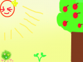사과 나무 : 햇살이 빛나다 스케치판 ,sketchpan