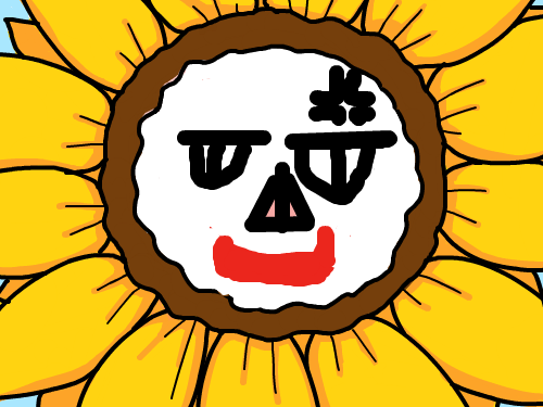 화난 해바라기 : ..... 스케치판 ,sketchpan