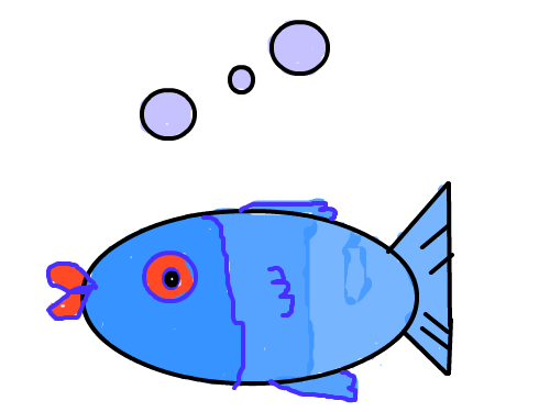 세가직색깔 물고기 : 세가직색깔 물고기 스케치판 ,sketchpan