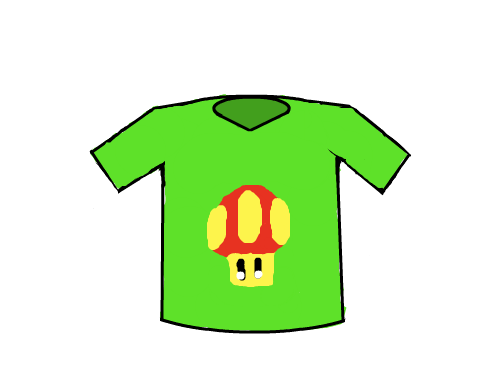 t shirt : a t shirt with a mushroom on it 스케치판 ,sketchpan